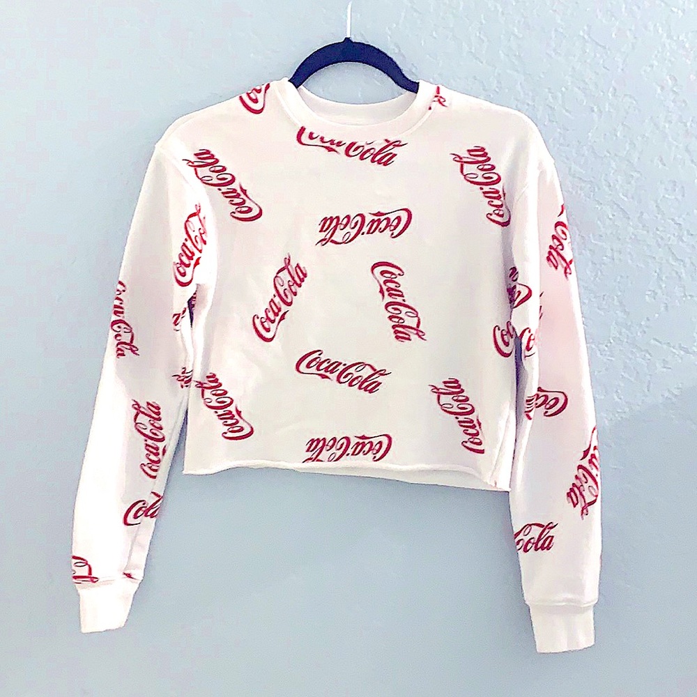 Juniors' Coca-Cola Printed Pullover